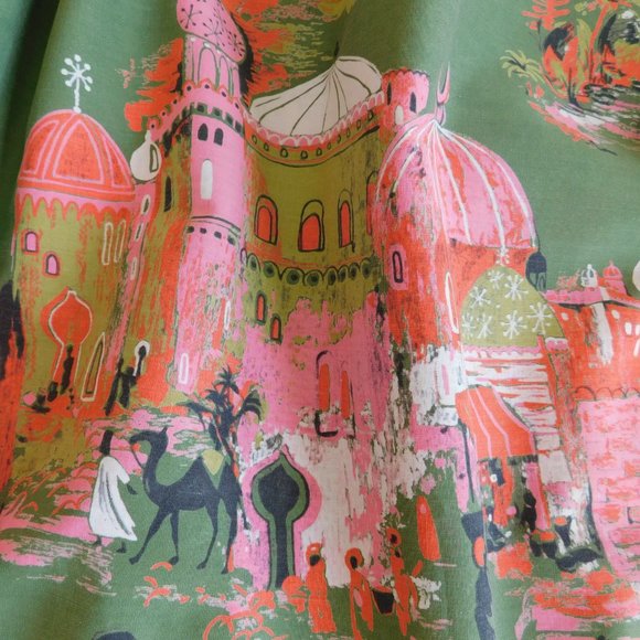 MCM Millworth Arabian Casbah 1950s midcentury novelty border print circle skirt - Picture 16 of 16